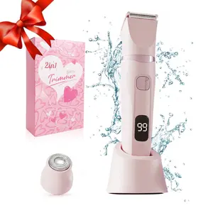 Bikini Trimmer for Women, Cordless Electric Razors, Personal Body Shaver for Trip, Replaceable Lady Facial Razor, Easy Cleaning, Gifts for Women