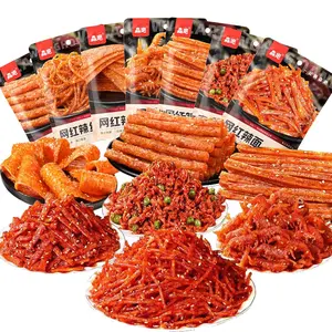 HOT 2026 !! Spicy Strips,Latiao,7 Packs Chinese Spicy Sticks,Classic Piquancy Daily Party Latiao Delicious Snack-2.2 Ounces Per Pack (Latiao-N)