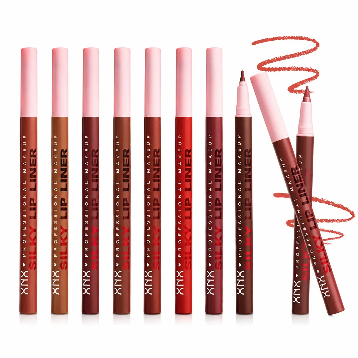 Matte Lip Liner Set,  Easy Coloring Lip Liner Pen, Moisturizing Lip Liner Kit, Suitable for All Occasions Lip Makeup, Summer Makeup, Lipliner