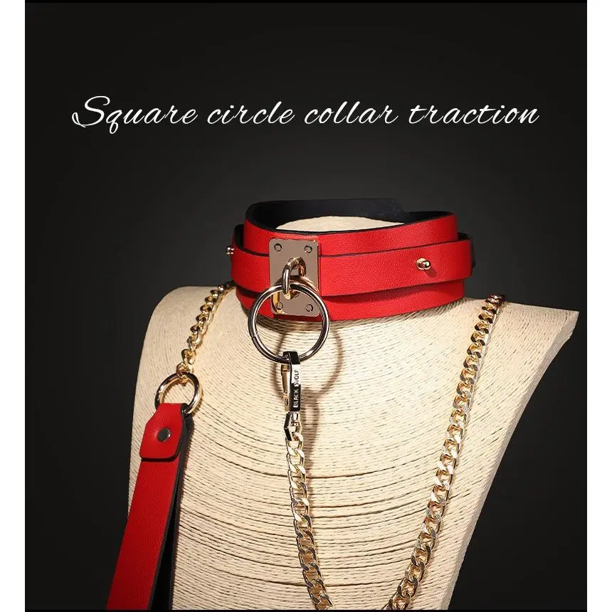 Black PU Leather Choker with Alloy Chain, Link Accents - Layered Black Leather Choker, Versatile Party Accessory for Festive & Party Supplies