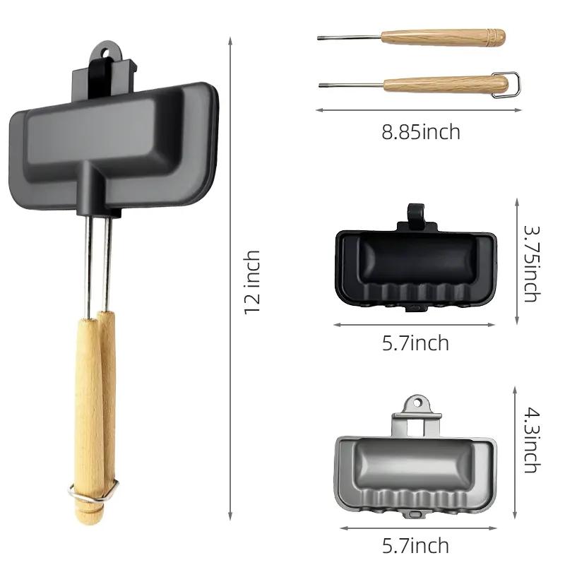 Kitchen Sandwich Grill Pan—Suitable for induction cooktops and gas stoves, it's the perfect choice for home kitchens