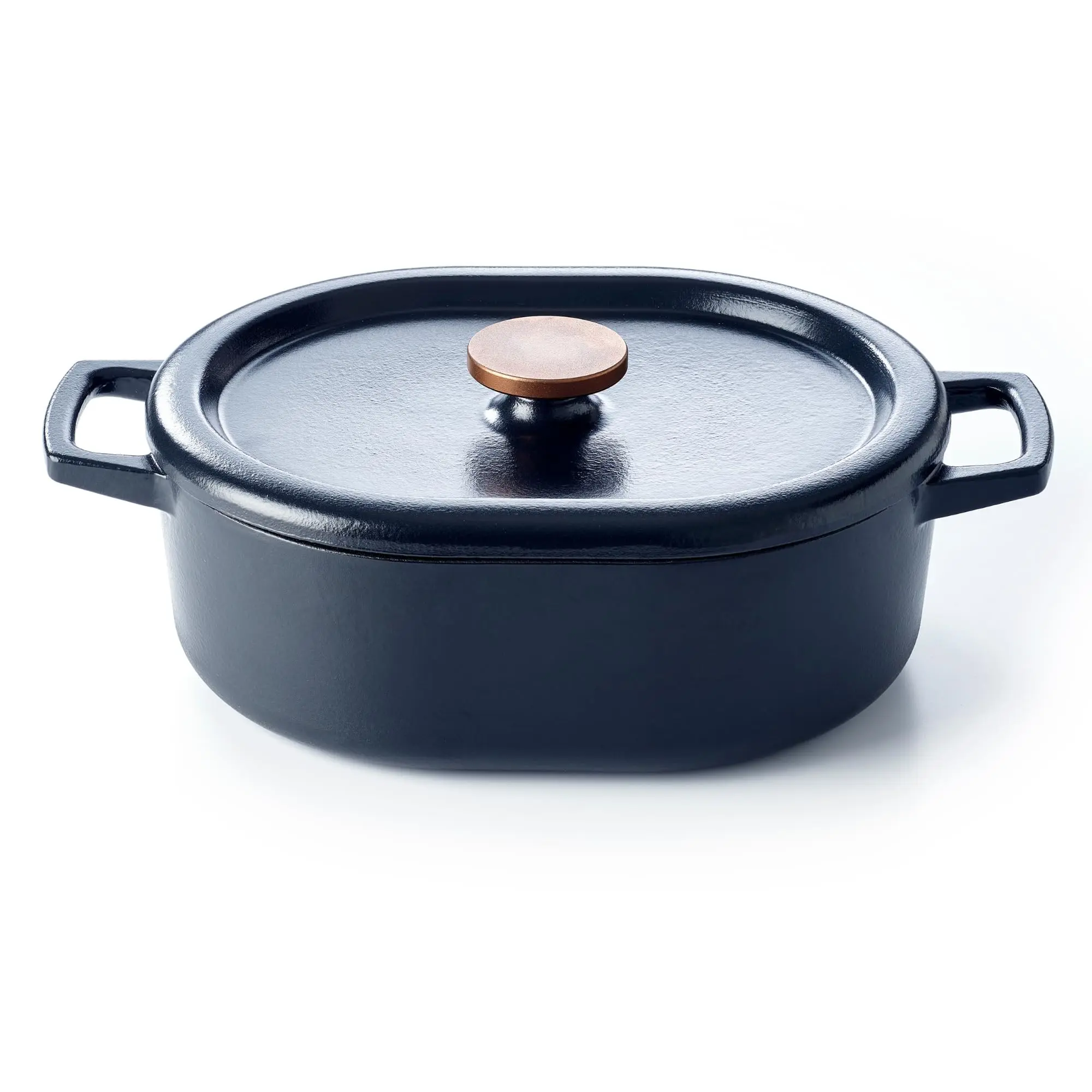 Alva Nori Enameled Cast Iron Oval Dutch Oven Pot - 6-Qt, Kitchen Cookware, Induction-Compatible Pan