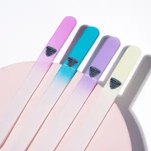 Bona Fide Beauty Spring Pastel Czech Glass Nail File Multipack With Sleeves - Refresh Your Natural Nails - Manicure Nail Care Products - For At Home Nail Care Tools - Durable Reusable Washable Gentle Seals Keratin Layers of Natural Nails