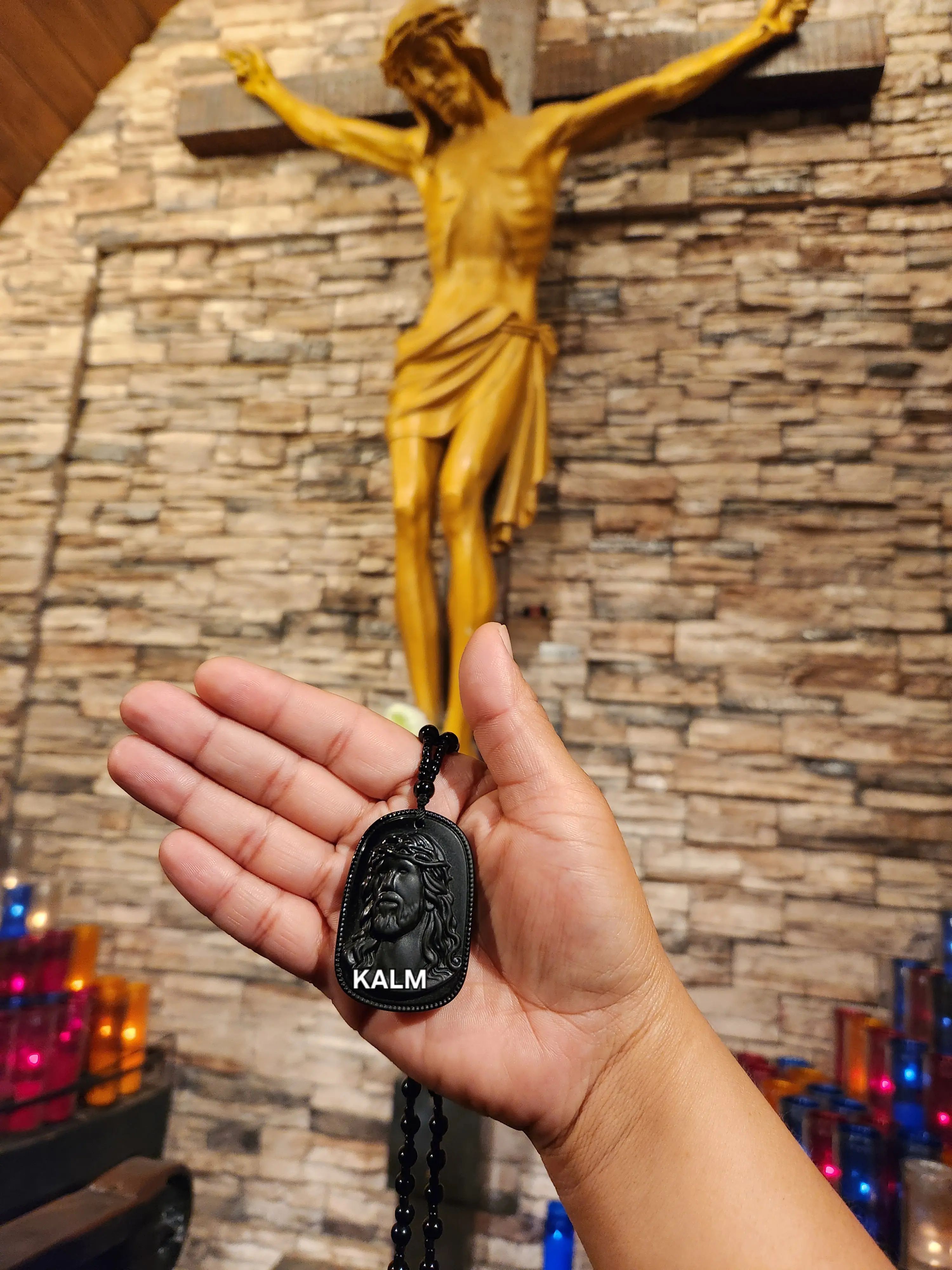 Religious Blessed Jesus Scapular, Fashion Accessory Costume Jewelry Necklace