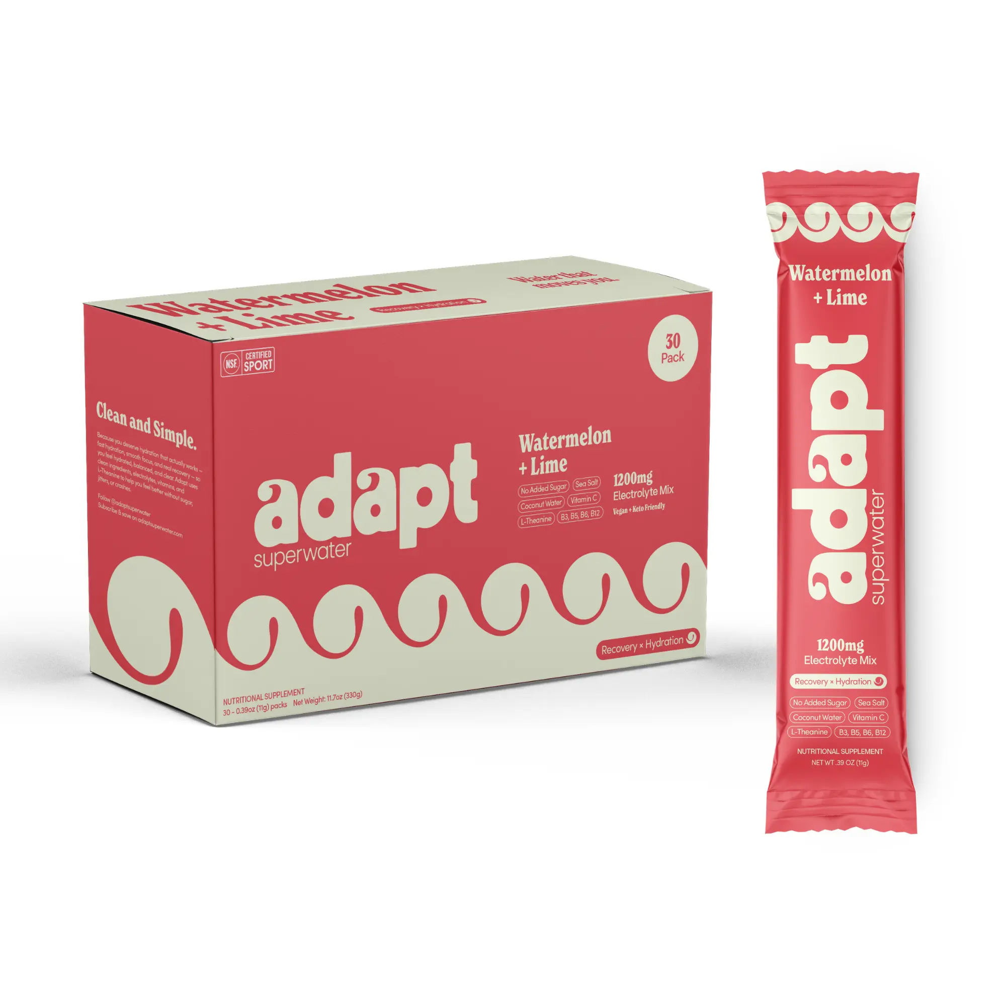 ADAPT 30pk | WATERMELON LIME Hydration & Recovery Electrolyte Mix