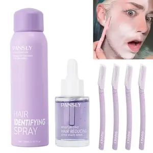 Hair Identifier Spray for Face Shaving, Skin Body Hair Identifying Spray with Razors, Hair Identifier Spray for Face Dermaplaning, Face Hair Identifier Spray for Women