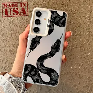 Case Compatible with Galaxy S23 Ultra S24 Plus S25 S22+ Python Patterned Anti-Scratch Military-Grade Drop Protection Slim Cover Cellphone Protective