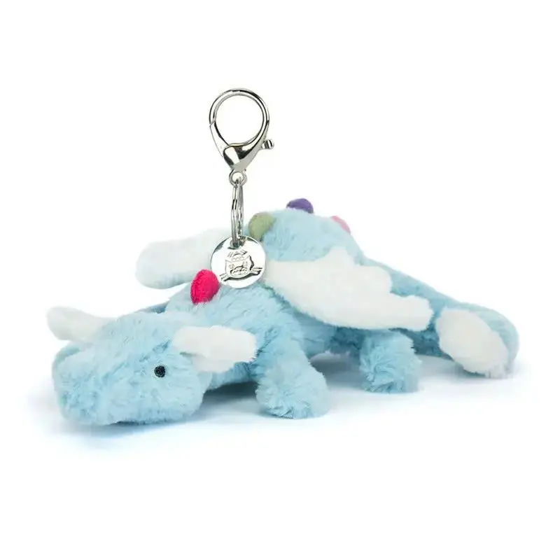 Aesthetic Jellycat Dragon Bag Charm Collection | Cute Soft Mini Plushie Keychain for Tote & Backpack | Trendy Lavender Pink Dragon Keyring