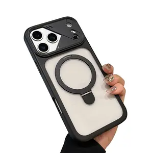 For iPhone 17 16 15 14 13 Pro Max Case with Magnetic Ring Kickstand, Fit for MagSafe, Ring Bracket Holder Shockproof Case