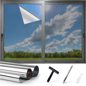 Privacy Window Film with Window Tint, Heat Control One Way, UV Sun Blocker Blackout Cover