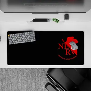 [SALE UP TO 30%]Evangelion - Anime Desk Mat - Crimson NERV Whisper, Mouse Pad for Anime Fan, Gaming Desk Accessories, Large Computer Pad, Desk Decor