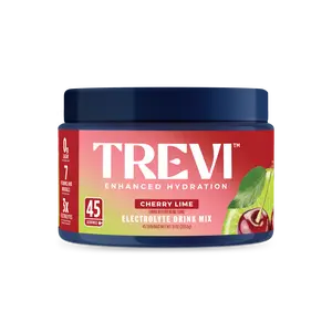 Trevi Sugar Free Cherry Lime Electrolyte Drink Mix – 45 Serving Tub | 0g Sugar, Non-GMO, 7 Vitamins & Minerals, 6 Electrolytes, Energy Hydration Drink Mix, Made in USA