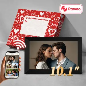 Ekoio Gift idea,10.1 Inch WiFi Digital Photo Frame with 1280 * 800P IPS Touch Screen ,Built-in 32GB Storage,Video Clips and Slide Show,Send Photos Instantly from Anywhere with via Free APP