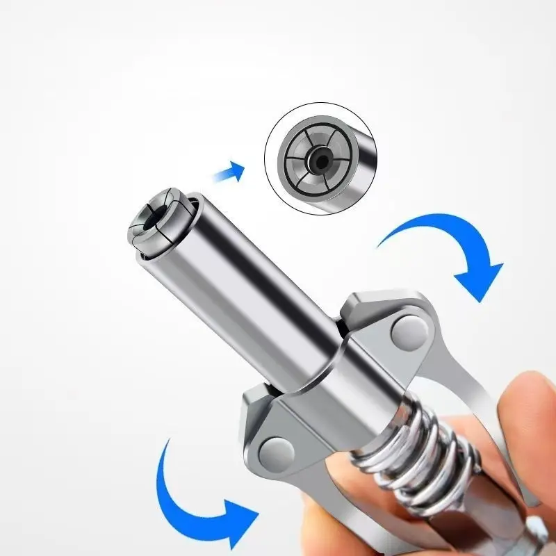 12000 PSI High Pressure Grease Gun Coupler - Quick Lock & Release, Universal 1/8" NPT Fitting, Sharp Nozzle, Easy Integration, Effortless Operation, Automotive Repair Solutions for Mechanics’ Car Tools