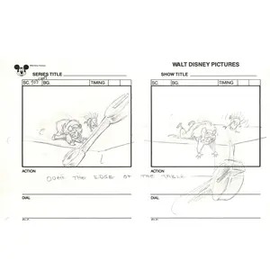 Chip n Dale Rescue Rangers Original Production Animation Storyboard Walt Disney FIRST EPISODE 1988 A126