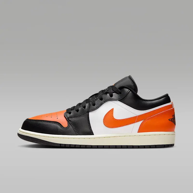 Men’s Nike Air Jordan 1 Low Shattered Backboard Alternate Colors Leather Basketball Sneaker - Low Top Lace-Up Athletic Trainer, Walking Shoes for Casual Wear