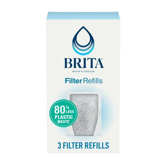 Brita Water Filtration Filter Refills, Compatible with Brita Refillable Filter Pitchers (3 Pack)
