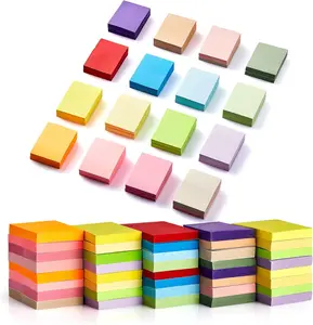 Sticky Notes  40 Pads1.5x2 in, 16 Colors Post Self Stick Pad Its Clean Removal Colorful Mini Pads Bulk Office Home
