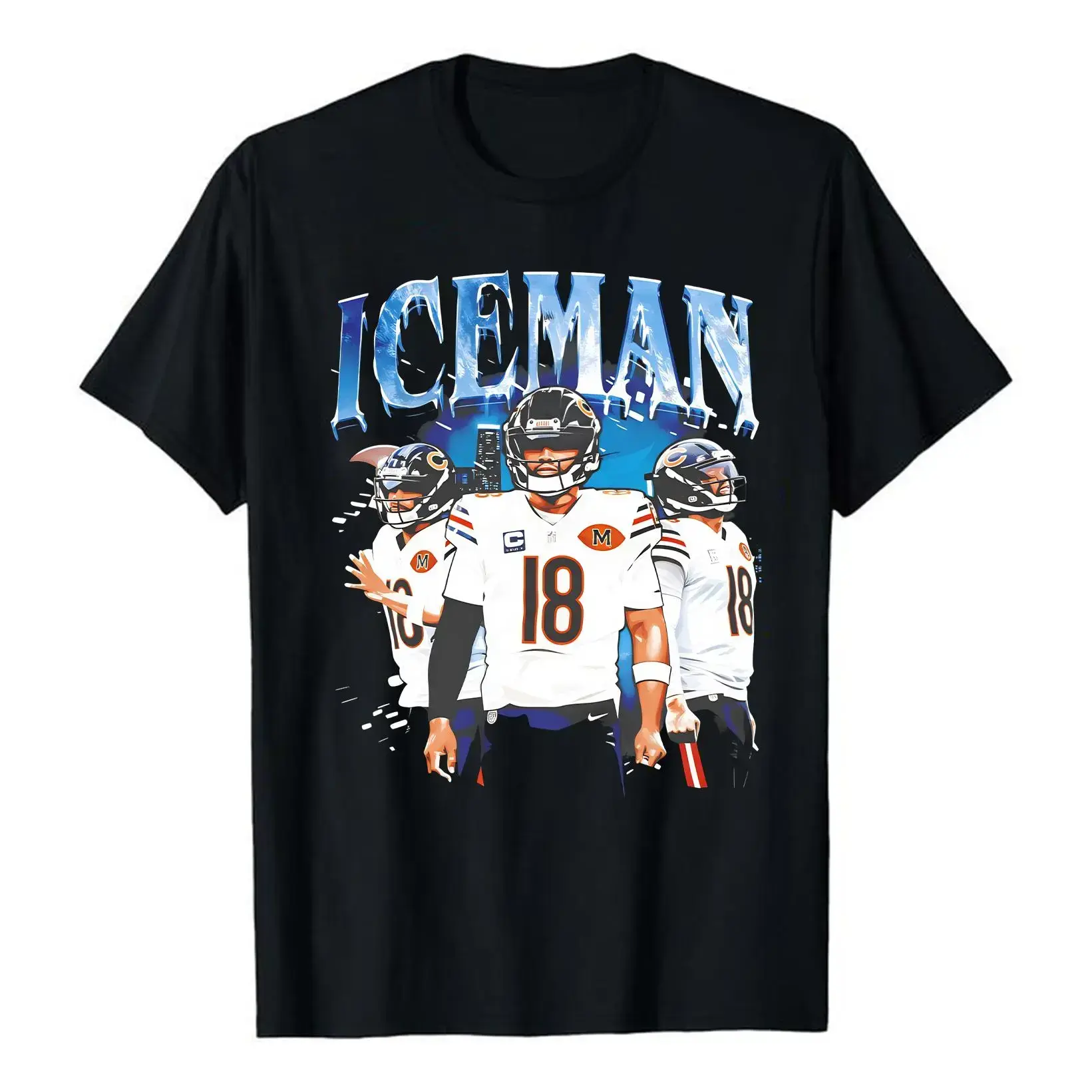 Unisex Caleb Williams Bears Iceman Signature Graphic T-shirt,  Football Lover Tee, Team Fan Gift Merch