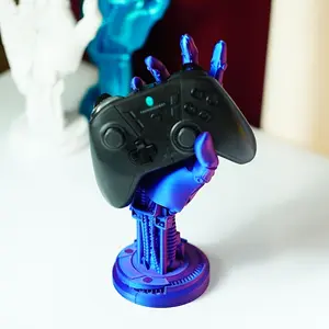 1 pc Cyberpunk Tech Desk Organizer - Multifunctional Headphone Stand, Headphone Hanger, Game Controller Holder & Mouse Storage Display Rack, Creative Desk Setup Accessory, Ideal Gift for Gamers & Tech Enthusiasts