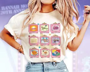 [Sale Off 50%] Comfort Color Retro Channel Movie Television T-Shirt, Family Trip 2026 Shirt, Channel High School Musical Hannah Montana Shirt, Family Trip 2026