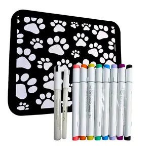 BUNDLE Mini Paw Prints Coloring Bundle with Alcohol Markers by Wook Books