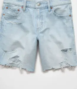 Women's Low-Rise Bermuda Shorts in Stretch Cotton Denim with a Comfort Stretch Waistband and 50/50 Construction, Clothes