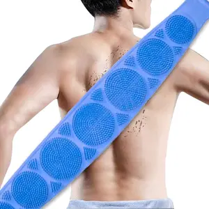 Silicone Back Scrubber for Shower - 23" Dual-Sided Bath Accessory for Cleaning, Exfoliating, Massaging, Full Back Coverage, Easy to Clean Beauty & Personal Care Product for Men