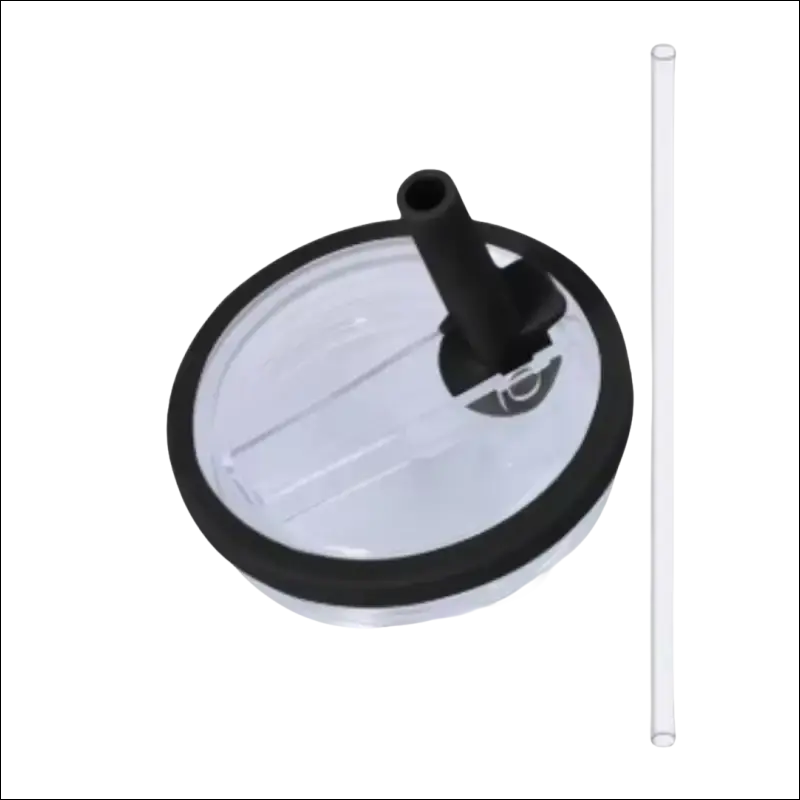 40oz Tumbler Spill-Proof Replacement Lid with Flip Straw – Black Dustproof & Reusable