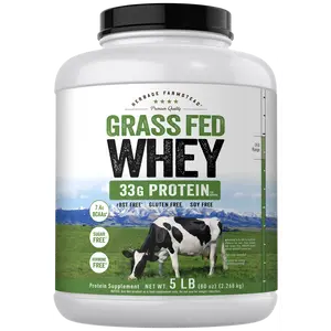 Carlyle Grass Fed Whey Protein Powder | 5lb (80 oz) | 33g of Protein Per Serving | Unflavored | Sugar and Hormone Free | Non-GMO and Gluten Free Supplement | By Herbage Farmstead