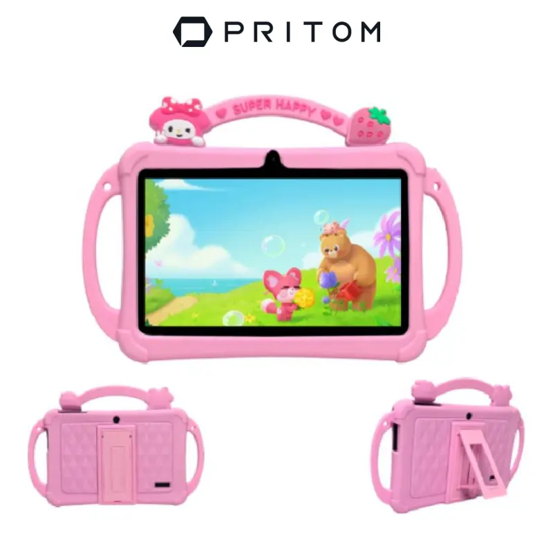 [Stockup] PRITOM Kids Touch Screen Tablet, 7in Android 13 IPS HD Screen, Protective Case, Parental Control, Dual Cameras, Pre-Installed Learn & Play Apps, Christmas Gifts for Boys, Ideal Pink/Blue Kids Gift,techvibes