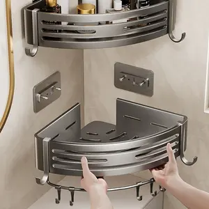 Bathroom storage rack punch-free wall-mounted toilet wash basin toilet triangle corner bathroom storage