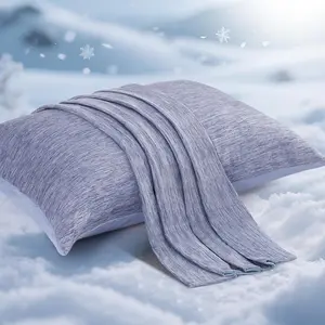 LUXEAR Cooling Pillow Cases, 2 Pack Hidden Zipper Arc-Chill Cool Pillow Cases with Double-Side Design, Oeko-TEX Certified, Anti-Static, Skin-Friendly, Machine Washable