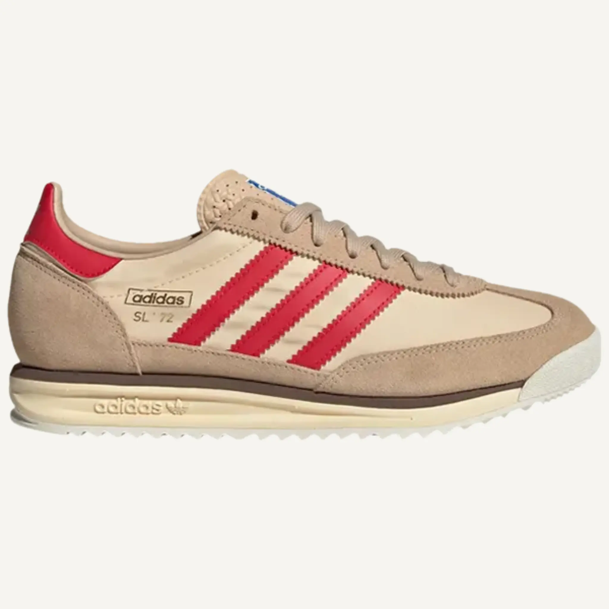 Adidas Originals Men's Cream/Red SL72 RS Sneakers, JS0749 (No Box)