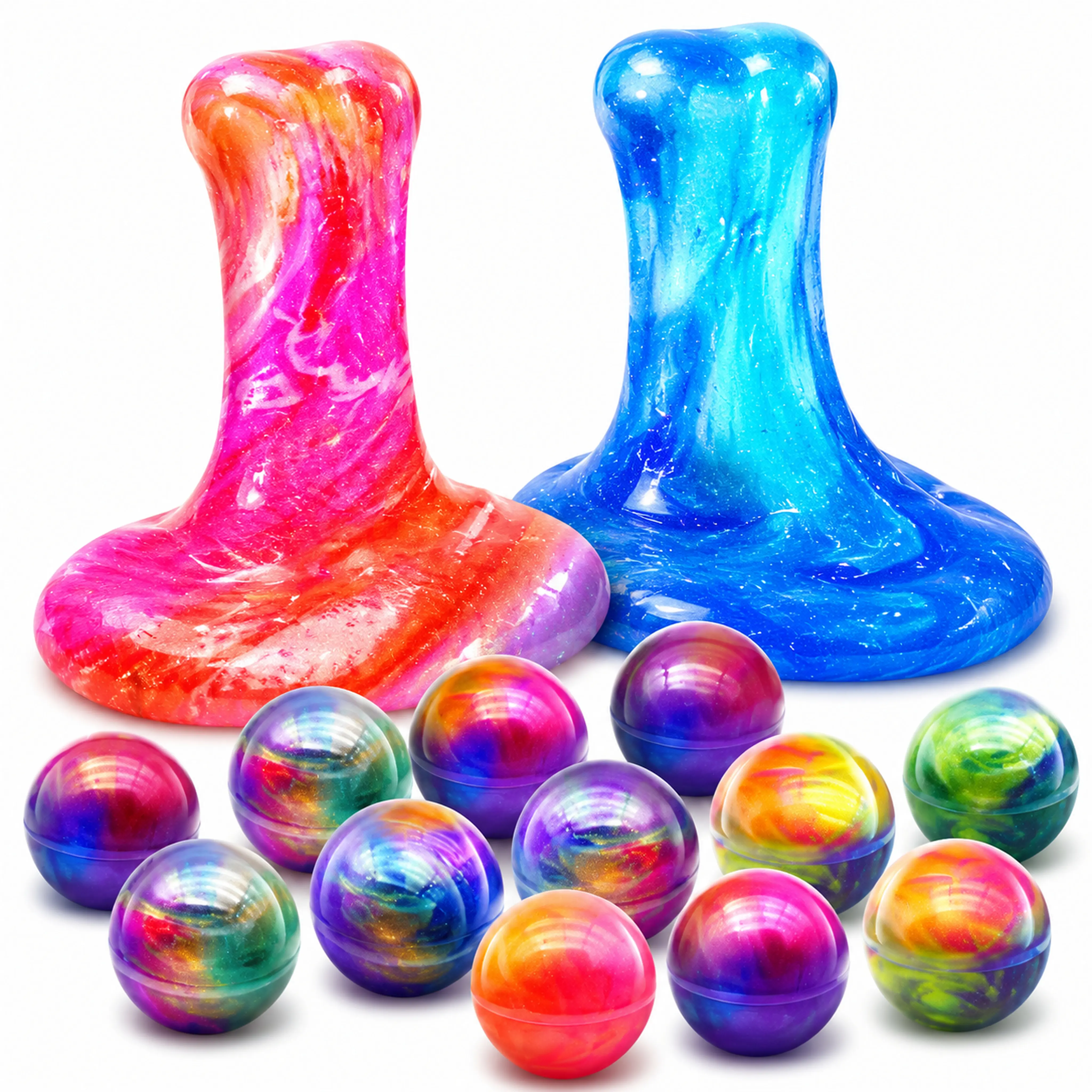 12/24 Pack Milky Way Jelly Bean Fingertip Stress Toys, Non-Greasy Sensory Fidgets, Easter & Birthday Party Gifts for Kids, Classroom Rewards