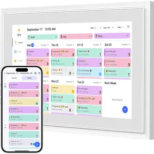 Digital Calendar,10.1 Inch   Calender Family Planner,IPS   Screen  Interactive with WiFi App Control,AI Meal Schedule, Duty Chart,Achievement Rewards-Share Photos,Videos and Sound Reminder,Gifts for Women Men Mom Dad,Desk Calendar Refills