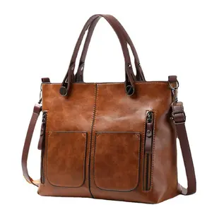 Shoulder Tote Bag For Women Retro Style Satchel Handbag With Top Handles And Adjustable Shoulder Strap Trendy Purse Two Front Pockets And Zipper Compartment Versatile For All Ages Large Capacity Crossbody Bag