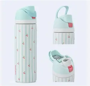 Cherry Blossom Owala Water Bottle – Cute Mint Green Floral Insulated Tumbler with Straw Lid, Aesthetic Travel Cup for School, Gym & Daily Hydration, tiktokshopspringglowup