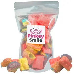 Freeze Dried Candy Fruit Roll-Up Crunch 3.5 oz - Bite-Sized Pieces - Ships in Box - Intensely Flavorful, Crispy & Lightweight Snack