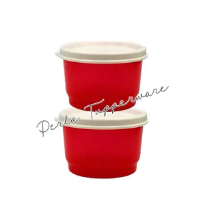 Red Snack Cups 150ML with White Seal Lids, Set of 2, BPA free Disposable