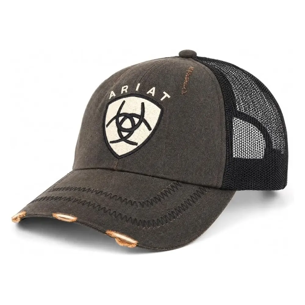 15227133 Ariat Men's Logo Ball Cap Brown/Black 15227133 Ariat Men's Logo Ball Cap Brown/Black