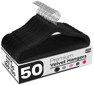 Utopia Home Velvet Hangers – Ultra-Grip Non-Slip + 360° Swivel Hook Heavy Duty Hangers for Dresses & Outerwear | Premium Space-Saving Closet Must-Have