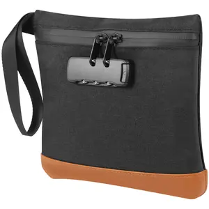 Carbon Lined Smell Proof Bag with Combination Lock Waterproof and Tear Resistant Odor Proof Bag with Zipper Lockable for Phone Wallet Cash