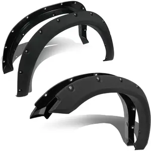 Fender Flares for 2009-2023 Dodge Ram 1500 Classic – Pocket Rivet Style Front & Rear Wheel Protectors, Textured Black, Excludes R/T & Rebel