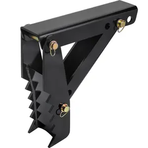 【Summervibes】VEVOR 18\" Backhoe Thumb, 1/2\" Teeth Thickness Heavy Duty Excavator Thumb, Black Steel Weld On Thumb Attachments with 12mm Bolt-On Design Adjustable Mechanical Thumb for Backhoe/Excavator