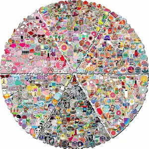 600 PCS Stickers Pack Cute Colorful Waterproof Vinyl Art Stickers for Water Bottles Skateboards Notebooks Laptops Teens Girls Kids Adults High-Quality PVC Adhesive Strong Non-Toxic Dishwasher Safe Decorative Stickers