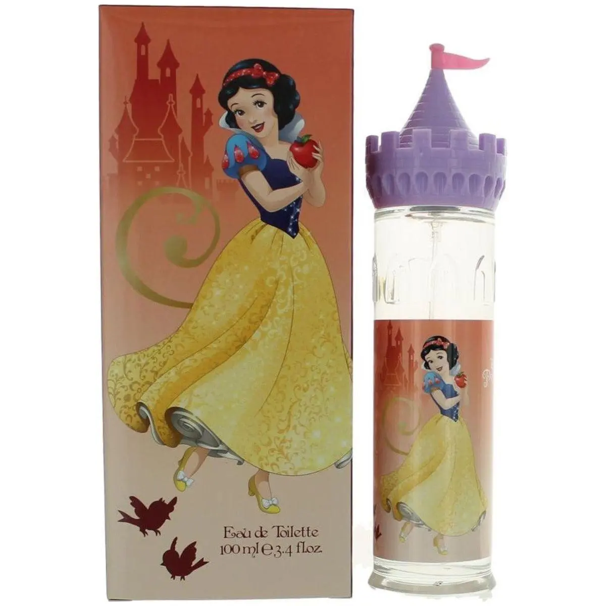 Disney Princess Snow White Castle Eau de Toilette for Girls, 3.4 fl oz Liquid Fragrance, Floral Fruity-Floral Blend Scent with Citrus, Green Mandarin, Jasmine, Musk & Wood Notes, Floral Blend Fragrance