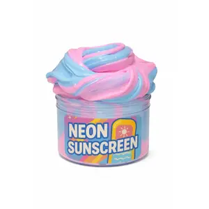 Neon Sunscreen Slime, Thick Texture with Glossy Finish, Stress Relief Classic Novelty Toy