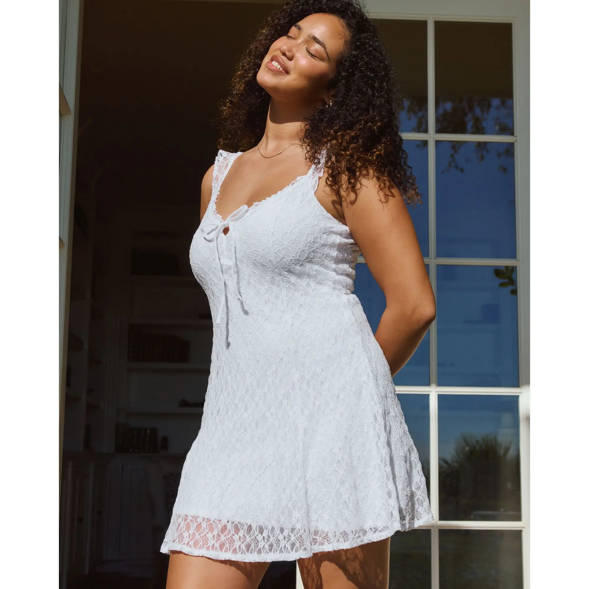 Hollister All-Over Lace Mini Dress Hollister All-Over Lace Mini Dress