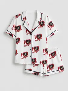 Women’s Vintage Kpop #JIN Graphic Pajama Set 7-Member Tour Merch 2026 World Tour Customized Soft Satin Loungewear Casual Sleepwear Matching Set